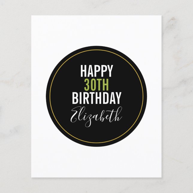 modèle d'anniversaire heureux (Devant)