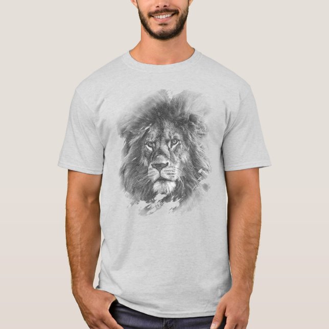 Modèle d'art moderne TShirt Lion Face Pop (Devant)