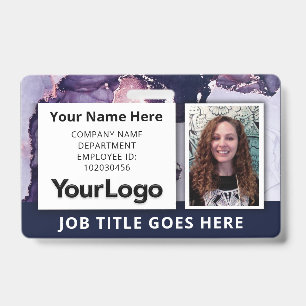 Modèle de badge de l'ID photo de l'employé personn