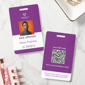 Modèle de badge de photo d'identité d'entreprise d
