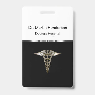 Modèle de badge d'identification du bureau de l'h