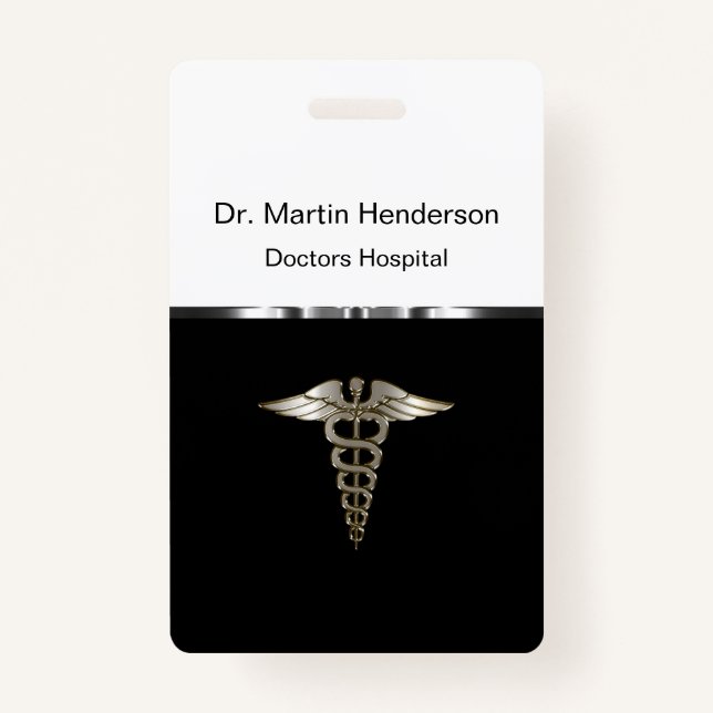 Modèle de badge d'identification du bureau de l'hô (Dos)