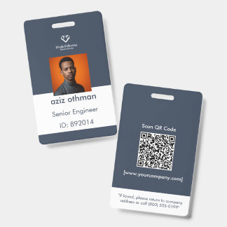 Modèle de badge d'identification photo pour employ