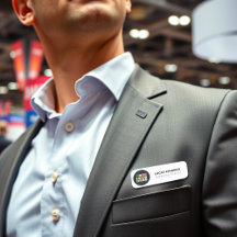 Modèle de badge moderne blanc et noir