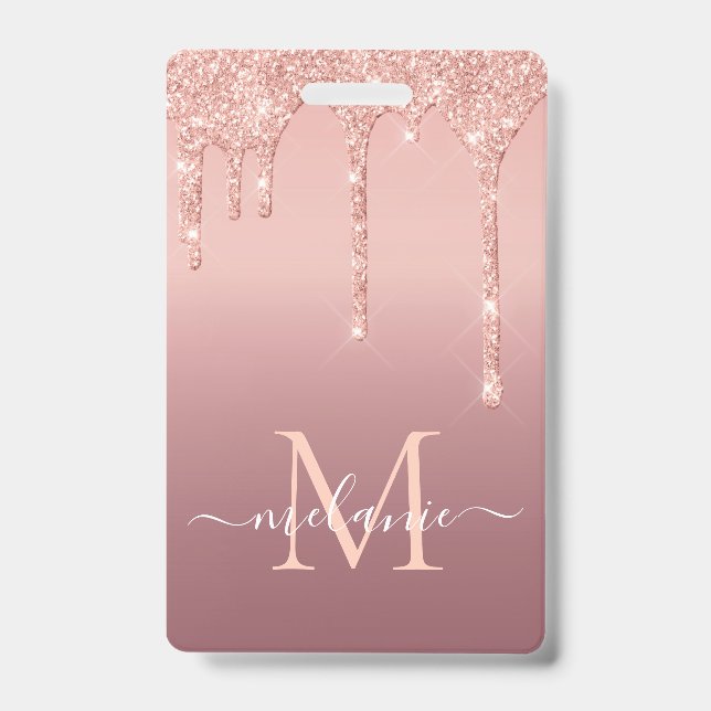 Modèle de badge personnalisé avec nom et lettre en (Avant)