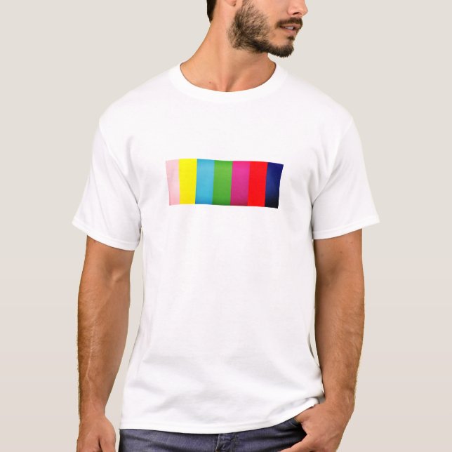 Modèle de bande de couleur T-shirt design - Style  (Devant)