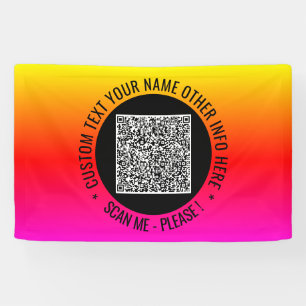 Modèle de bannière de scan de code QR avec texte p