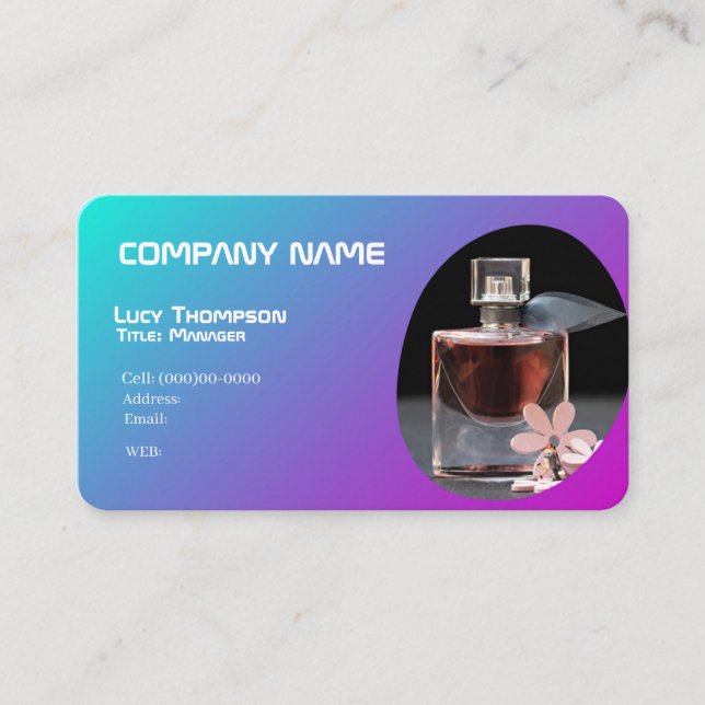 MODÈLE de base CARTE DE VISITE, magasin de parfums (Devant)