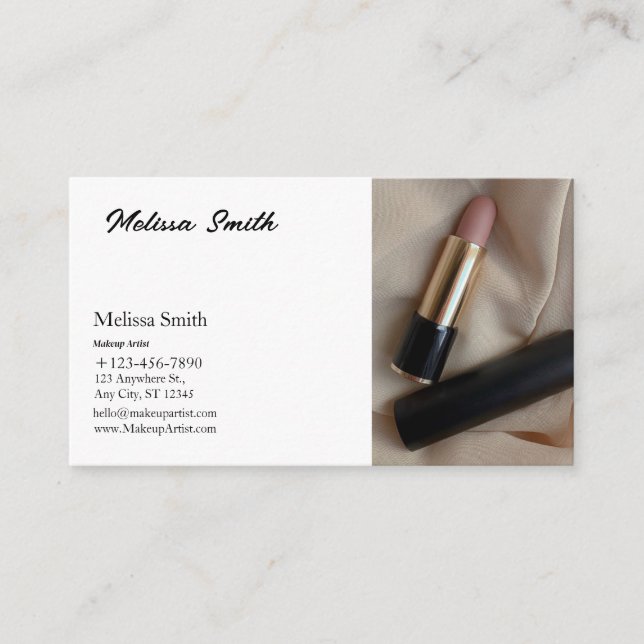 MODÈLE DE BASE CARTE DE VISITE MAKEUP ARTIST (Devant)