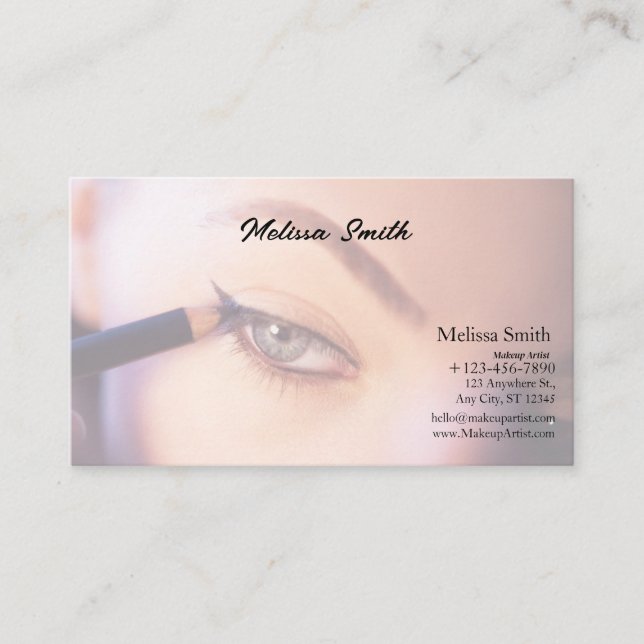 MODÈLE DE BASE CARTE DE VISITE MAKEUP ARTIST (Devant)