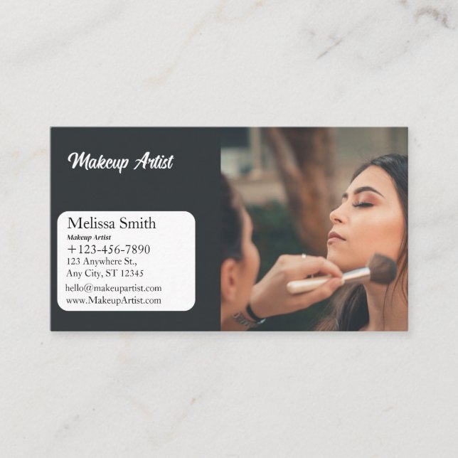 MODÈLE DE BASE CARTE DE VISITE MAKEUP ARTIST (Devant)
