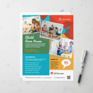 Modèle de brochure de garde d'enfants