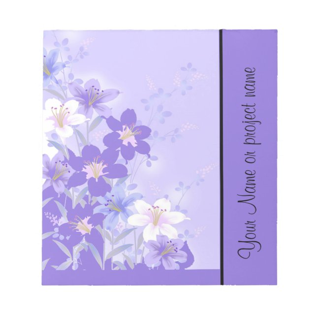 Modèle de Carnet floral violet tendance (Devant)