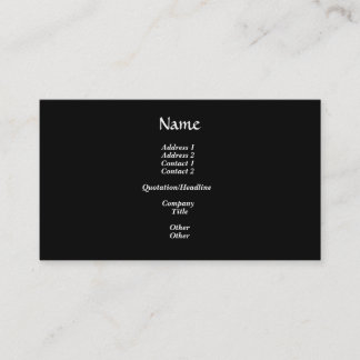 Modèle de carte d'affaires