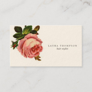 Modèle de carte d'affaires Antique Floral Hair Stl