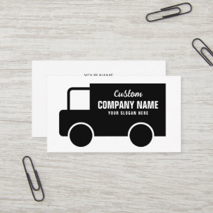 Modèle de carte d'affaires Black Truck Logo