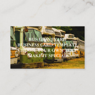 MODÈLE DE CARTE D'AFFAIRES BUS GRAVEYARD
