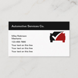Modèle de carte d'affaires Classy Automotive Servi