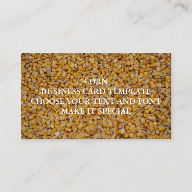 MODÈLE DE CARTE D'AFFAIRES CORN (Devant)