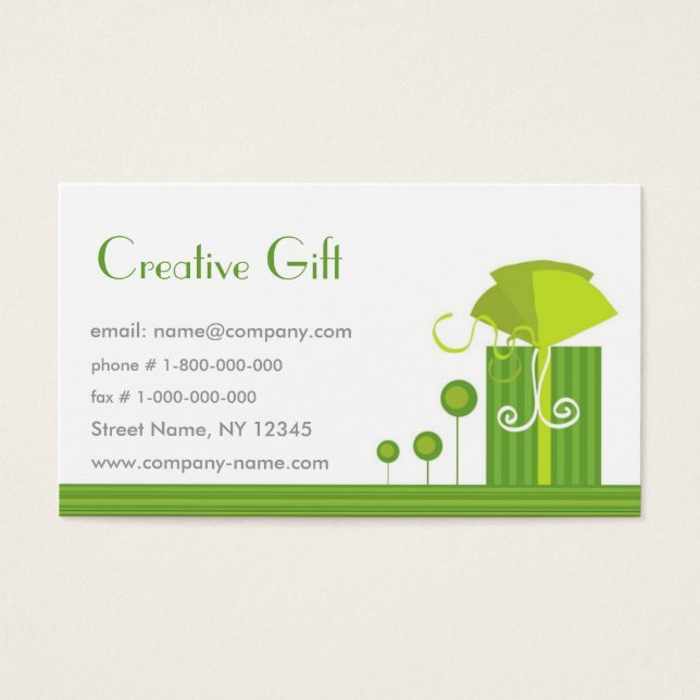 Modèle de carte d'affaires Creative Gift Shop (Devant)