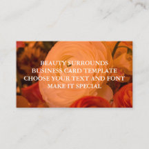 MODÈLE DE CARTE D'AFFAIRES DE BEAUTÉ ENVIRONNEMENT