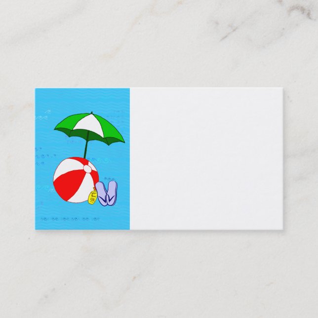 Modèle de carte d'affaires de la piscine de boule  (Devant)