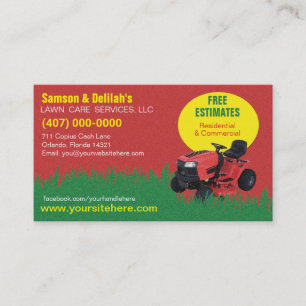 Modèle de carte d'affaires Landscaping Lawn Care M