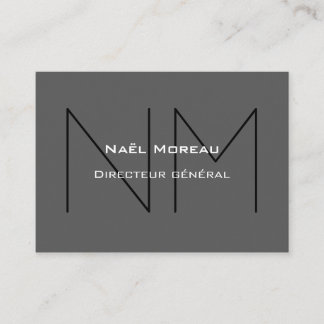Modèle de carte d'affaires moderne avec monogramme