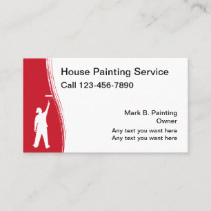 Modèle de carte d'affaires moderne Peinture maison