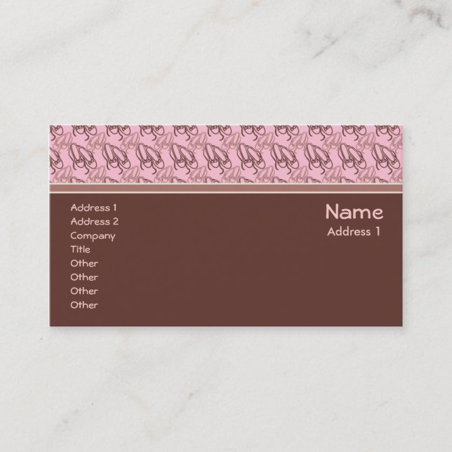 Modèle de carte de ballet (Devant)