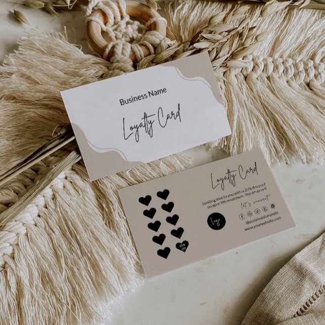 Modèle de carte de fidélité moderne, (Modern Loyalty Card Template,)