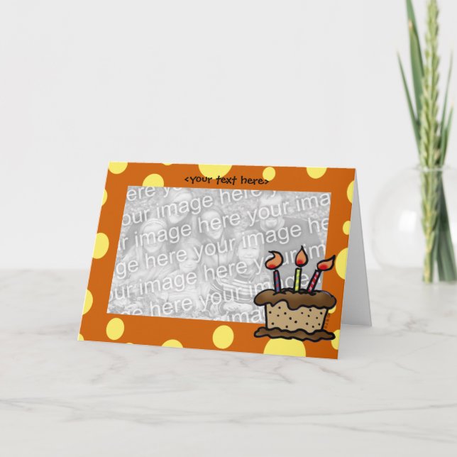 Modèle de carte de gâteau d'anniversaire (Devant)