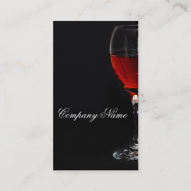 Modèle de carte de glassbusiness de vin (Devant)