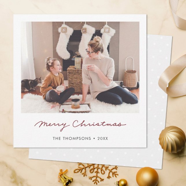 Modèle de carte de Noël photo moderne simple (Créateur téléchargé)