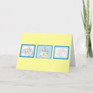 Modèle de carte de note de Pâques