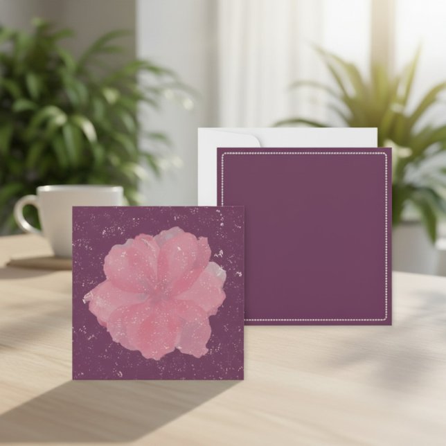 Modèle de carte de note florale violette (Créateur téléchargé)