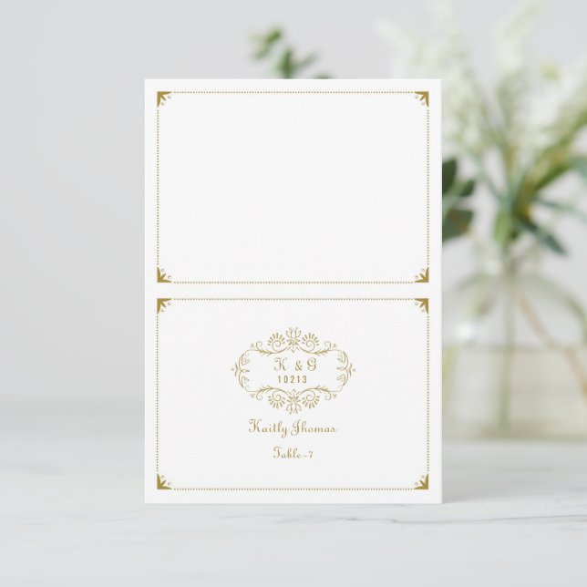 Modèle de carte de placement de mariage (Debout devant)