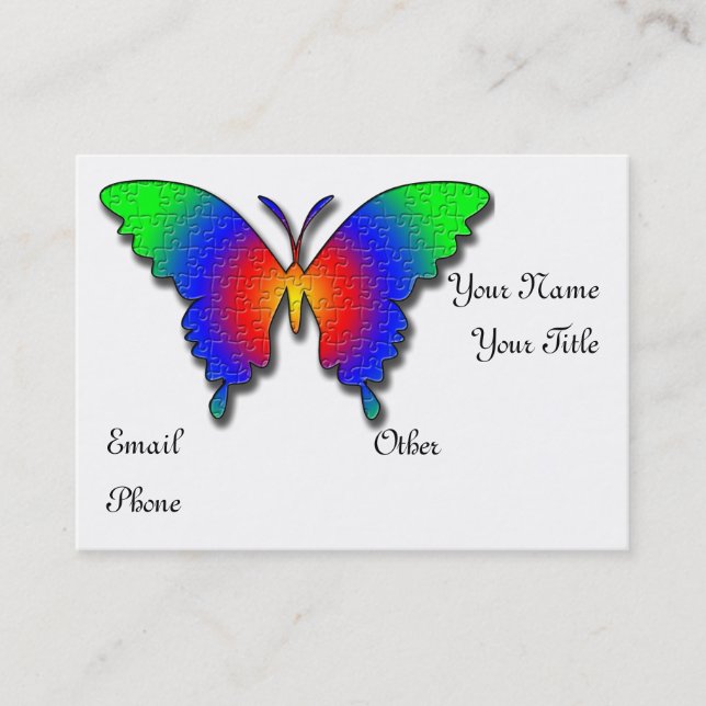 Modèle de carte de profil d'affaires de papillon (Devant)