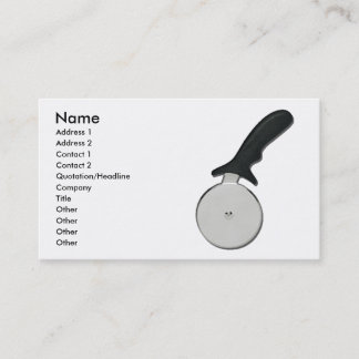 Modèle de carte de profil de coupeur de pizza