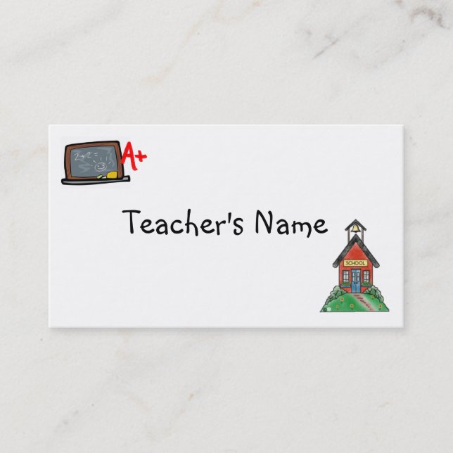 Modèle de carte de profil de professeurs (Devant)
