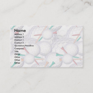 Modèle de carte de profil - golf