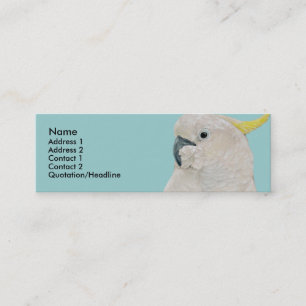 Modèle de carte de profil - perroquet de cacatoès