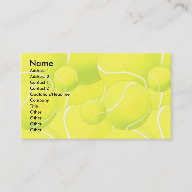 Modèle de carte de profil - tennis (Devant)