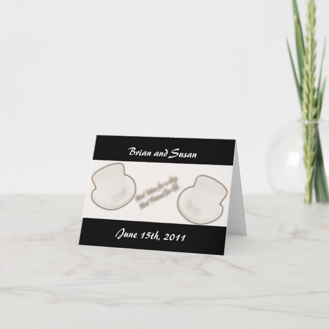 Modèle de carte de remerciement pour le garçon d'h (Devant)