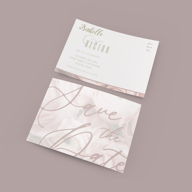 Modèle de carte de sauvegarde de date de pivoines (Créateur téléchargé)