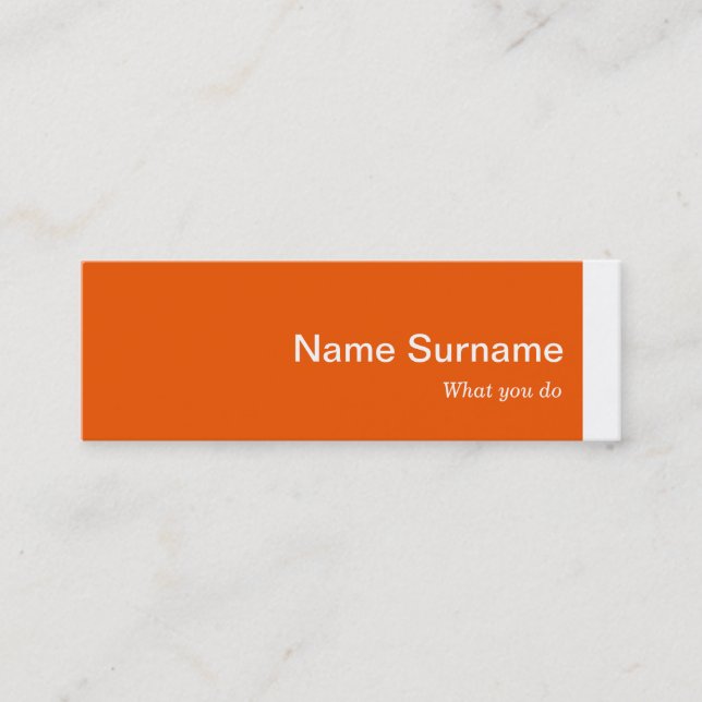 Modèle de carte de visite à profil mini moderne (Devant)