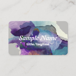 modèle de carte de visite aquarelle art abstrait