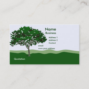 Modèle de carte de visite arborescente enchantée