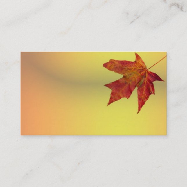 modèle de carte de visite automne feuille d'érable (Devant)