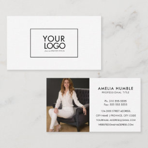 Modèle de carte de visite avec logo circulaire per